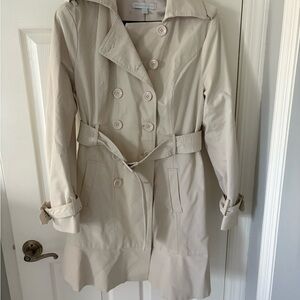 New York & Company Cream Trench Coat